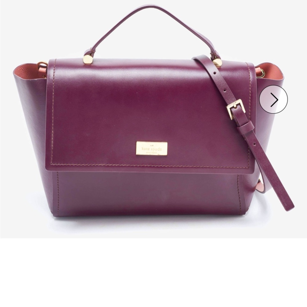 KATE SPADE PURPLE Leather Large Arbour Hill Charline Top Handle Bag